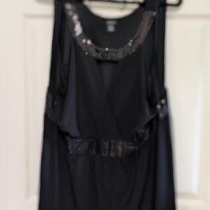 Torrid Women's Black Sleeveless Blouse Sequence Plus Size 4 Plus Size.